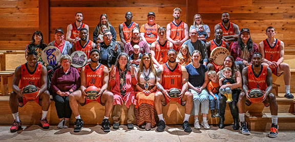 Kwantlen Nation representatives with Vancouver Bandits