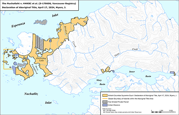 Map of titled lands