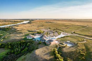 Wanuskiwin Heritage Park from the air.