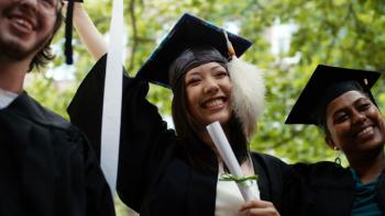 graduate in robes and hats