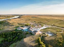 Wanuskiwin Heritage Park from the air.