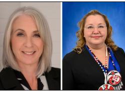 Photos of two women: Minister Patty Hajdu and Regional Chief Cindy Woodhouse